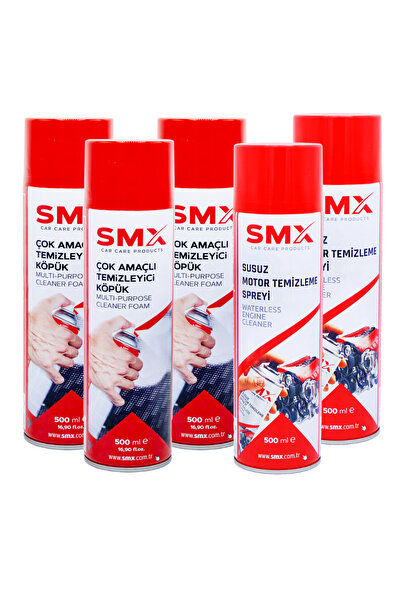 SMX Çok Amaçlı Temizleyici Köpük 3Adet+Susuz Motor Temizleme 2Adet