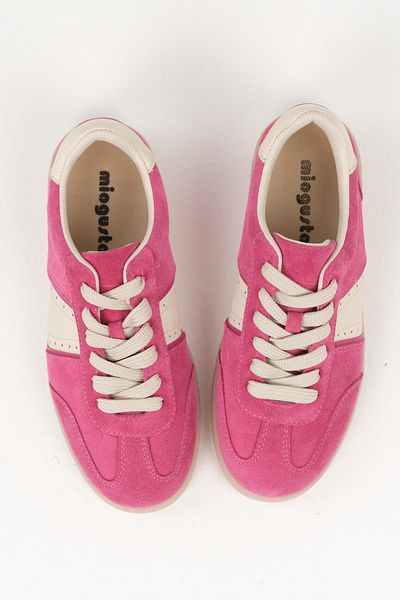 Mio Gusto Emilia Genuine Suede Fuchsia Color Women's Sports Shoes