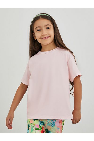Styli Flower Patch T-Shirt and Striped Leggings Set