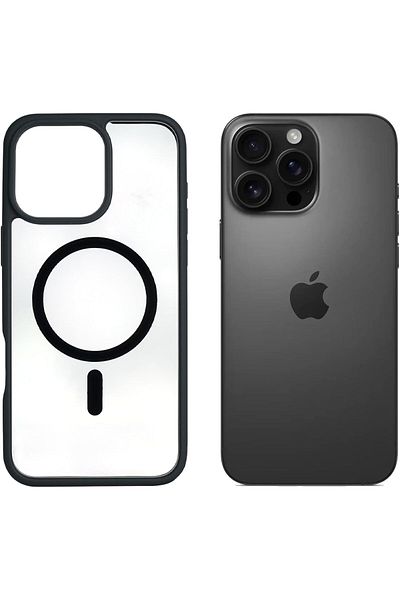 Aztech Magnetic Case for iPhone 16 Pro Max Compatible with MagSafe, Translucent Matte Back Camera Le