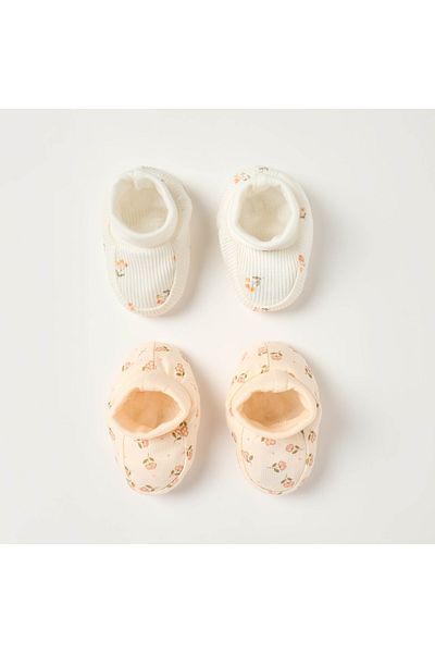 Juniors Floral Print Booties - Set of 2