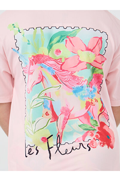 Styli Floral Print Oversized T-Shirt and Leggings Set