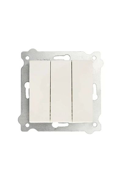 EXEN Întrerupător triplu 10A, 250V alb / 290-000102-213