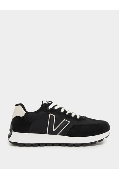 Styli Platform Sole Court Lace Up Sneakers