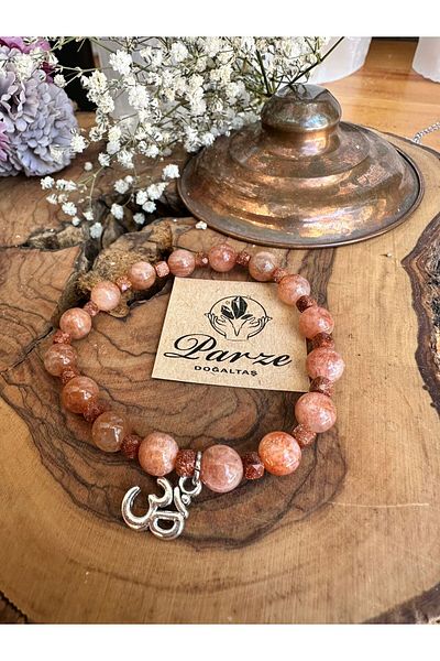 parze doğaltaş Sunstone and Star Stone Natural Stone Bracelet