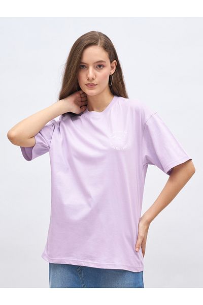 Styli Slogan Print Oversized T-Shirt
