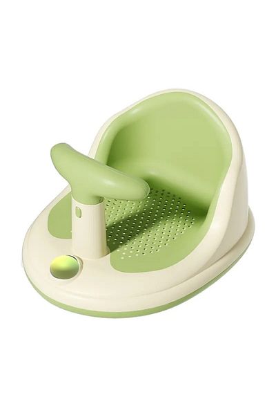 Little Mom Scaunel de baie pentru bebelusi Little Mom Bubble Green, multifunctional, ergonomic cu maner de sust