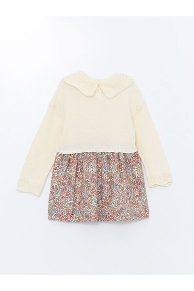 LC Waikiki Lcw Kids Baby Neck Long Sleeve Floral Girl's Dress