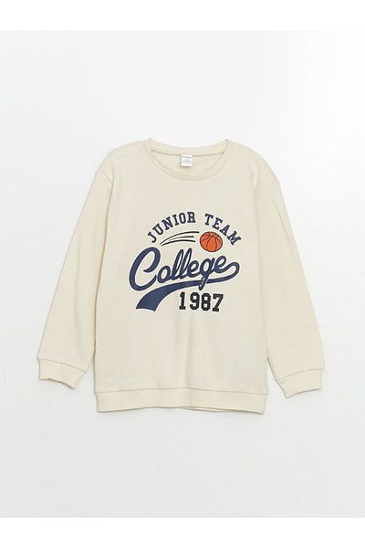 LC Waikiki LCW Kids Crew Neck Printed Baby Boy Sweatshirt and Sweatpants Set of 2