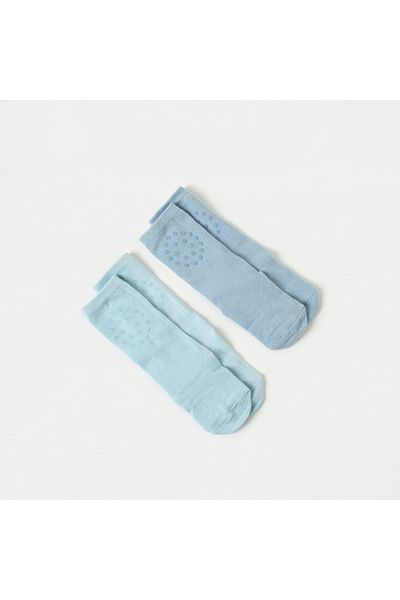 Juniors Textured Knee Pad Socks - Set of 2
