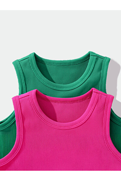 Take Two By Styli Set of 2 - Solid Ribbed Tank