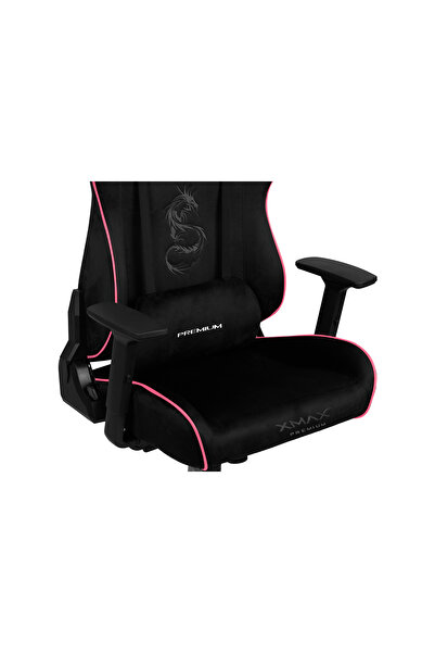 XMAX / Rio Plus Balerion Terletmez Kadife Kumaş Siyah Gaming Oyuncu Koltuğu / 120 Kg Taşır