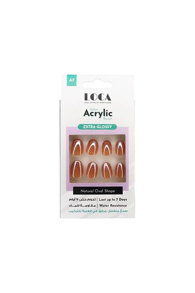 loça Artificial Acrylic Nails Natural Oval Shape by Luka - A 7