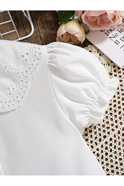 Take Two By Styli Broderie Peter Pan Collar Shirt