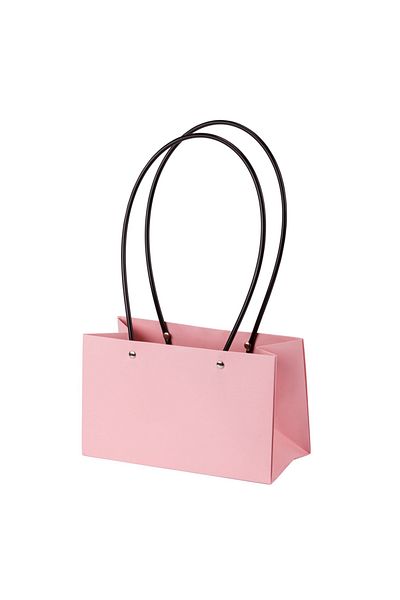 Createur Rectangular kraft bags with handle - pink (set of 10 pieces)