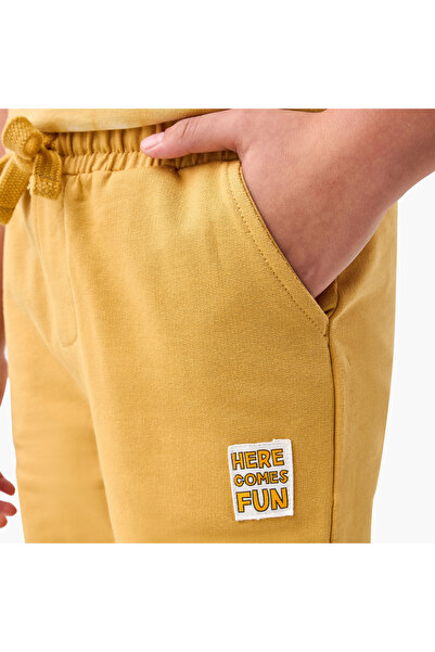 Juniors Applique Detail Joggers with Drawstring Closure and Pockets