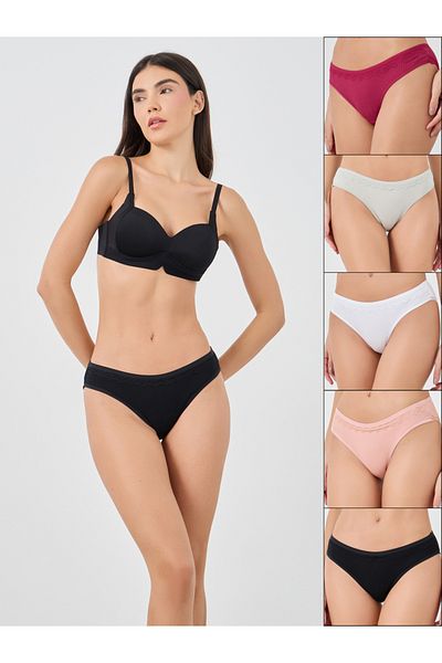 Styli مجموعة من 5 قطع - بيكيني مضلع مع حواف من الدانتيل المزخرف