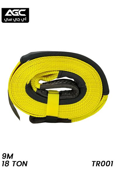 AGC Tow Rope 9M x 11CM 18000KG Heavy Duty Nylon Recovery Strap for Vehicles, 18 Ton Capacity - TR001
