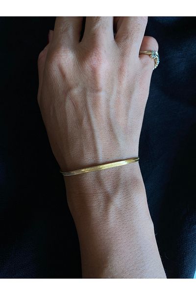 Atelier Licia Italian Crushed Model Steel Bracelet – Non-Tarnish, Water Resistant, Stylish Design