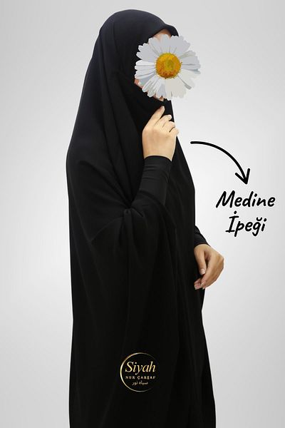 SİYAH NUR Sultan Head Two Pieces Sandy Sleeve Medina Silk Sheet
