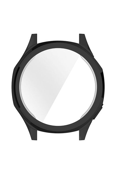 REDz Accessories Soft Protection Case with Cover, Huawei Watch GT5 (46MM), Screen Protector, Silicone, Black