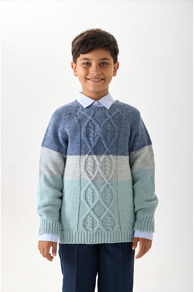 Nisrakids Color Gradient Boys' Knitwear Sweater - Modern and Comfortable Design