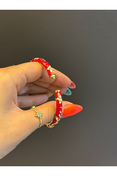 Gönülden Tasarım Steel Mineli Patterned Women's Handcuff Bracelet