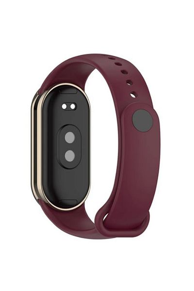 REDz Accessories Sport Strap for Xiaomi Mi Band 8 / Band 9, Adjustable with Button, Silicone, Burgundy