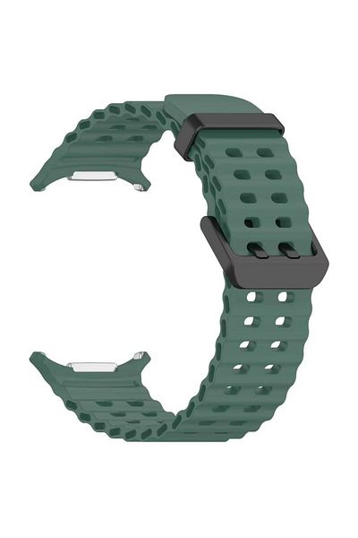 REDz Accessories Ocean Wave Strap, Sport Design, Compatible with Samsung Galaxy Watch Ultra 47mm, Silicone, Green