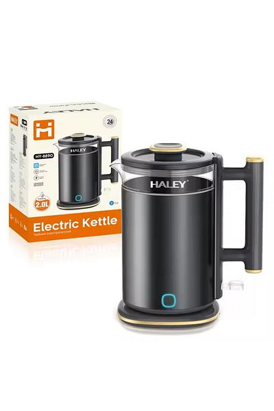 HALEY Electronic Water Kettle, 2L, 1800W, Kettle with Thickened Glass Lining, High Borosilicate