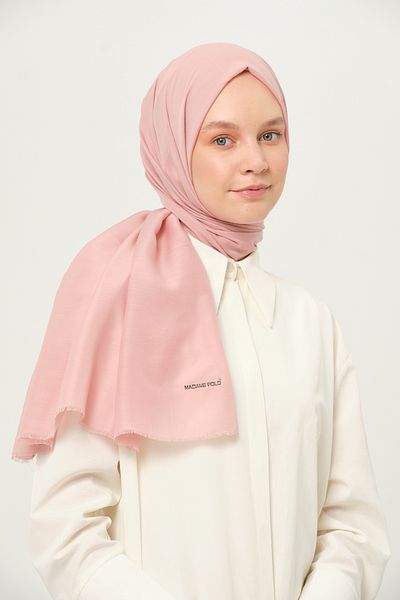 Madame Polo Plain Cheesecloth Shawl Thin Lightweight Summer Shawl Dark Powder