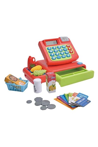 divendi-ro Jucărie de casă de marcat pentru supermarket, cu accesorii, plasti...