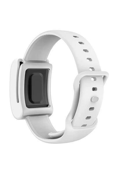 REDz Accessories Fitness Strap for Whoop, Adjustable with Button, Soft Silicone, White