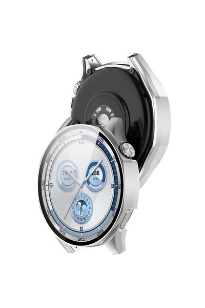 REDz Accessories Husă de sticlă, Huawei Watch GT5 (46MM), protecție ecran și rezistentă la șocuri, argintie
