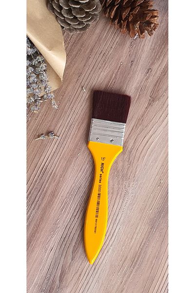Rich Burgundy Synthetic Floor Brush with Yellow Handle 3000 Series No:1,5