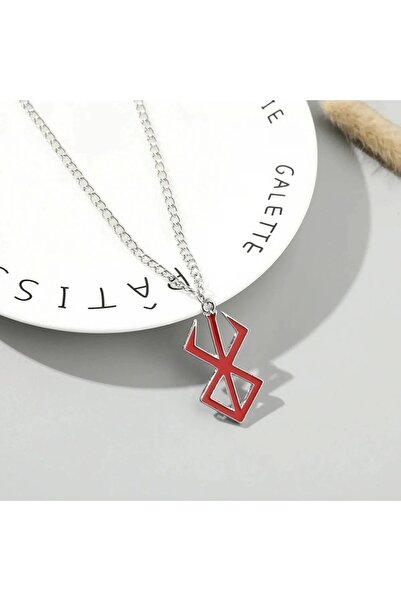 FG KONNİCHİWA Retro Antik Kaplama Vintage Anime Berserk Logo Unisex Kolye