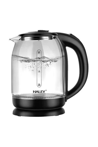 HALEY HY-8862 Electric Kettle: Portable 2.2L Glass, Fast Heating with Automatic Shut-Off