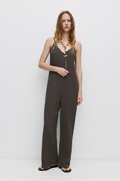 Pull & Bear Rustik askılı uzun tulum