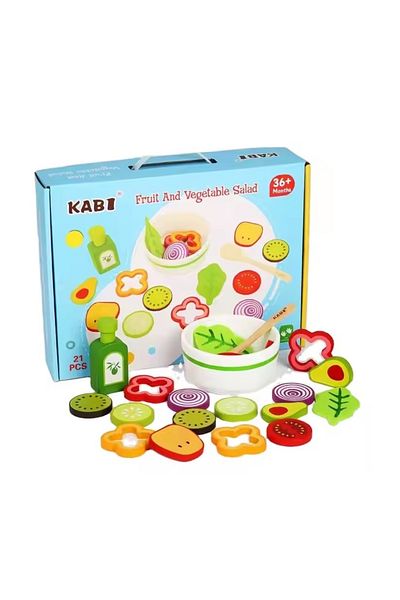 CREATIVE Educational role-playing toy with fruits and vegetables, with 21 wooden pieces, multicolor