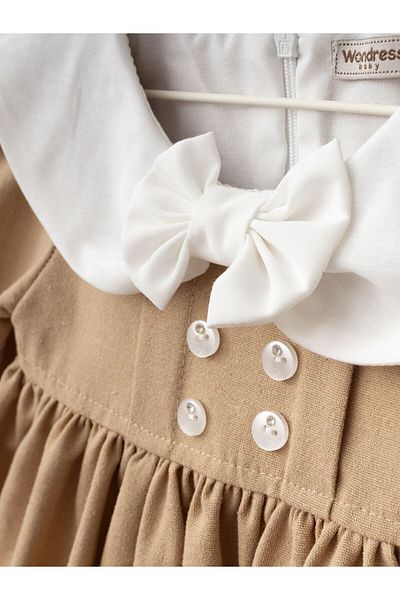 Cherrys Bebek Bow Linen Dress