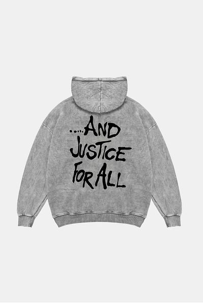 Bak Moda Metallica and Justice for All Printed Women's Washable White Hoodie