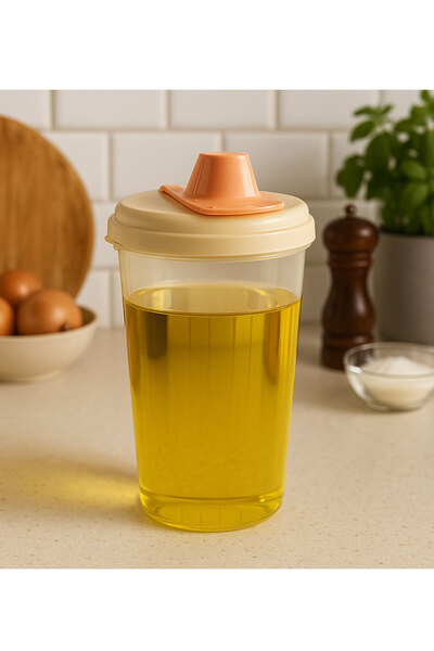 SİHİRLİ AYAKLAR Oil Vinegar Sauce Bottle with Colorful Lid 500 ml Olive Oil Liquid Oil Bottle Oil Pot