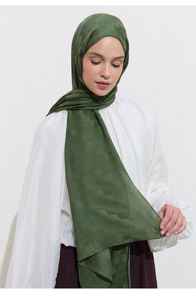 Freshscarfs Nori Silky Jacquard Shawl Leaf