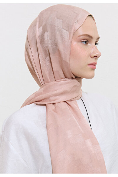 Freshscarfs Nori̇ Silk Jacquard Shal Powder