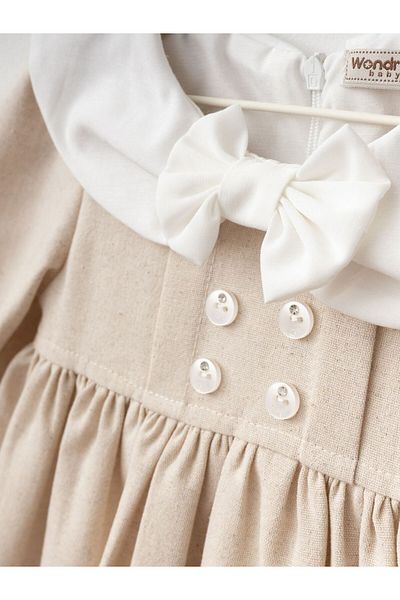 Cherrys Bebek Bow Linen Dress