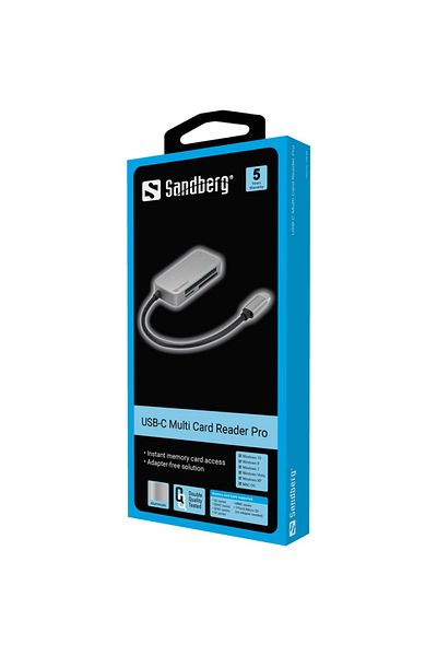 Sandberg USB-C Multi Card Reader Pro, 136-38