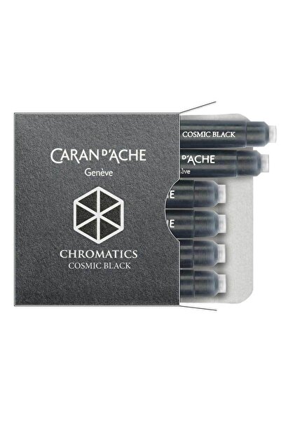 Caran d'Ache Мастилени патрони Космически черен, Комплект от 6 броя, Caran d'...