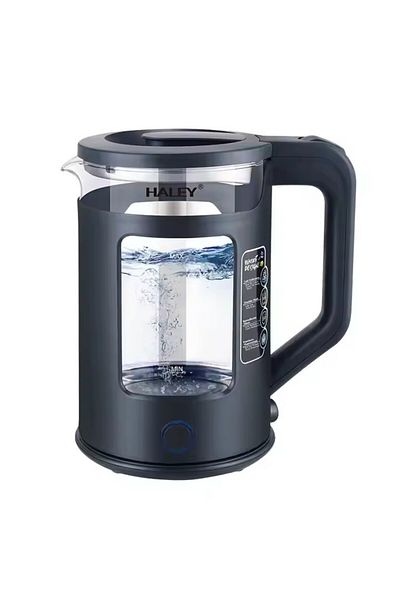 HALEY Water Kettle, 1800W, Portable, 2L Glass, Stainless Steel