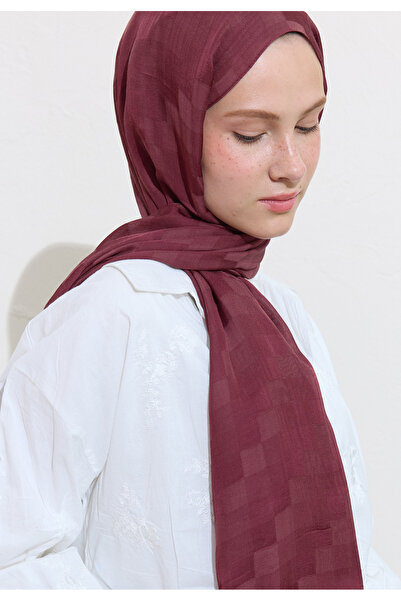 Freshscarfs Nori Silky Jacquard Shawl Vintage Rose