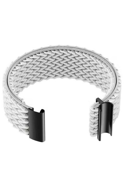 REDz Accessories Double Wave Strap, Whoop Compatible, Sporty Look, Elastic Fabric, White